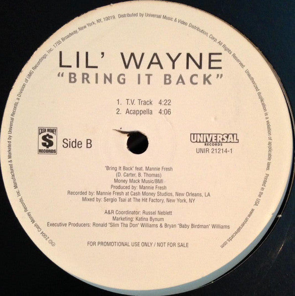 Lil Wayne - Bring It Back