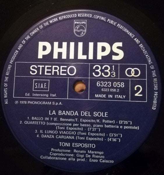 Tony Esposito - La Banda Del Sole