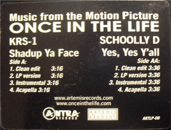 KRS-One - Shadup Ya Face / Yes, Yes Y'all