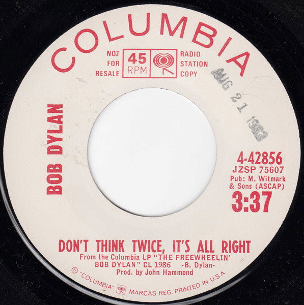Bob Dylan - Blowin' In The Wind