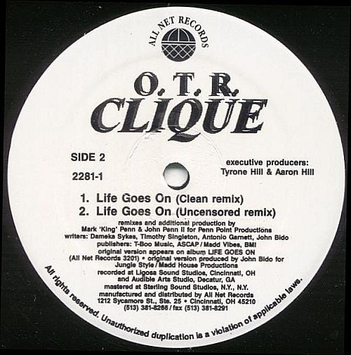OTR Clique - It Ain't Right / Life Goes On (Remix)