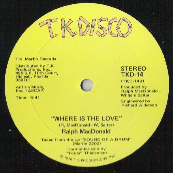 Ralph MacDonald - Calypso Breakdown / Where Is The Love