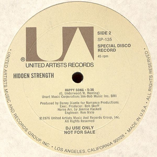 Hidden Strength - I Don't Want To Be A Lone Ranger / Happy Song