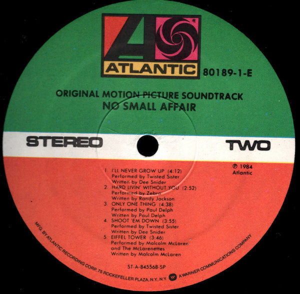 Various - No Small Affair (Original Motion Picture Soundtrack)