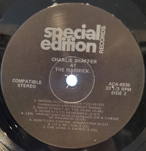 Charlie Shaffer - At The Warwick Volume II