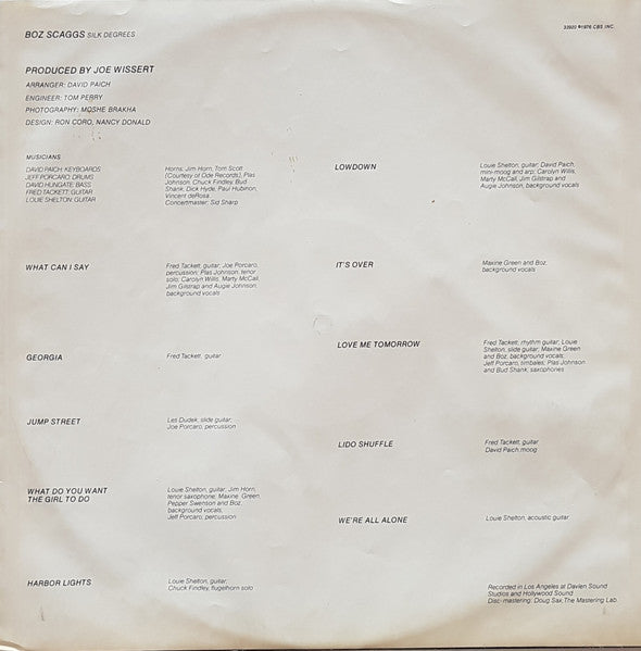 Boz Scaggs - Silk Degrees