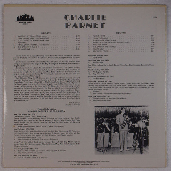 Charlie Barnet And His Orchestra - Clap Hands, Here Comes Charlie Barnet And His Orchestra 1936••1941