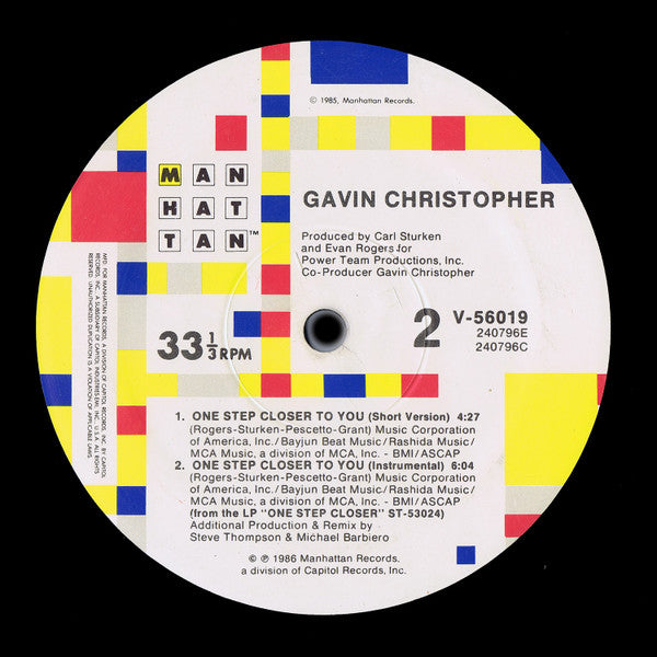 Gavin Christopher - One Step Closer To You