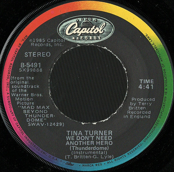 Tina Turner - We Don't Need Another Hero (Thunderdome)