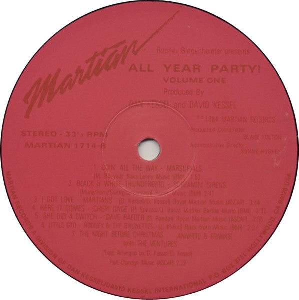 Various - Rodney Bingenheimer Presents "All Year Party!" Volume One