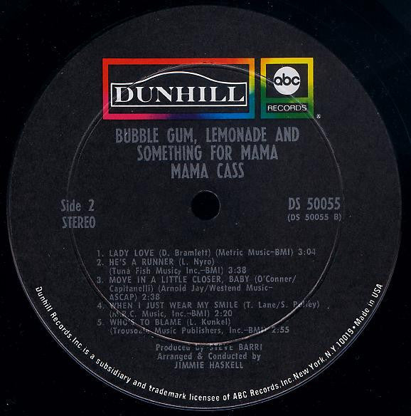 Cass Elliot - Bubble Gum, Lemonade &... Something For Mama