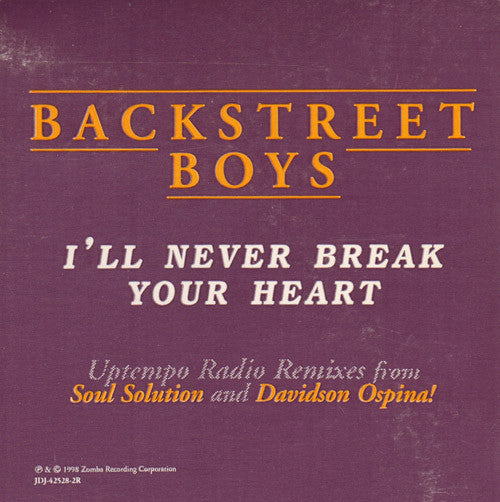 Backstreet Boys - I'll Never Break Your Heart