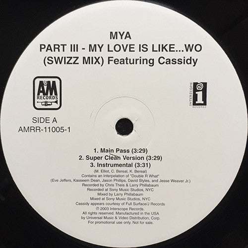 Mya - My Love Is Like...WO (Part II And Part III)