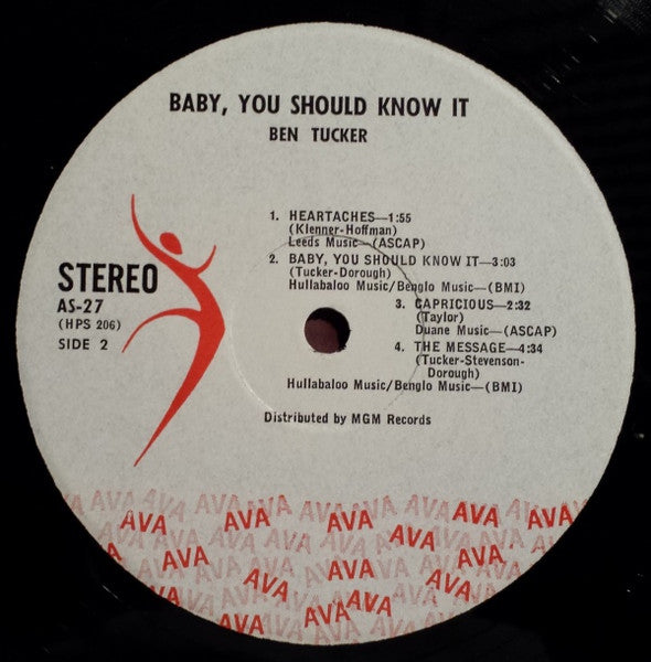 Ben Tucker And His Quintet - Baby, You Should Know It