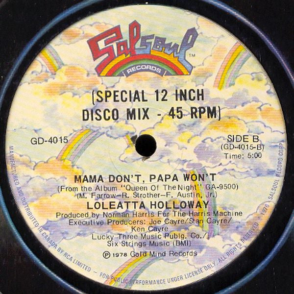 Loleatta Holloway - I May Not Be There When You Want Me (But I'm Right On Time) / Mama Don't, Papa Won't
