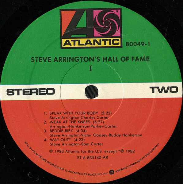 Steve Arrington's Hall Of Fame - I
