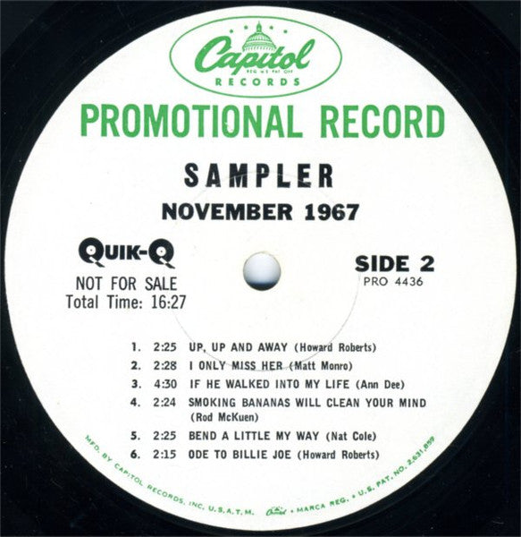 Various - The Capitol Disc Jockey Album (November 1967)