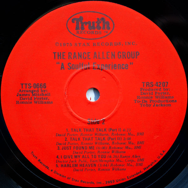 Rance Allen Group, The - A Soulful Experience