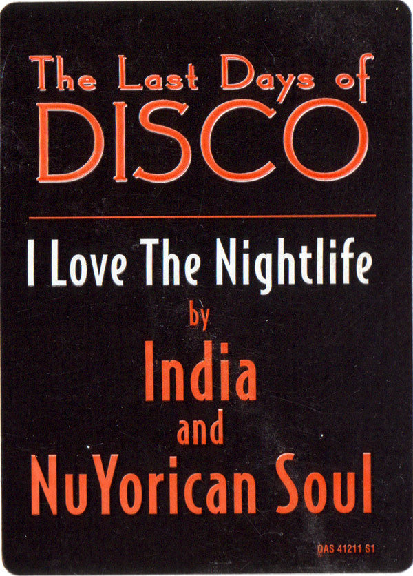 India - I Love The Nightlife (Disco Round)