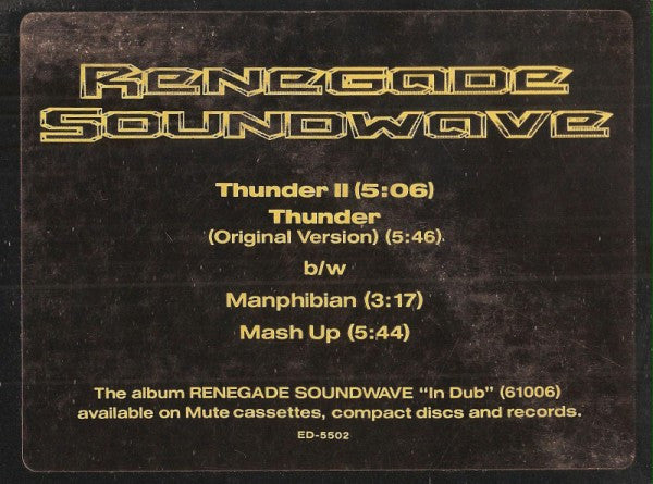 Renegade Soundwave - Thunder II