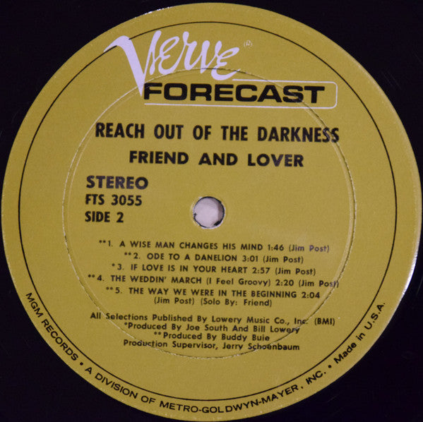 Friend And Lover - Reach Out Of The Darkness