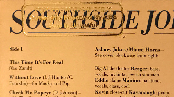 Southside Johnny & The Asbury Jukes - This Time It's For Real