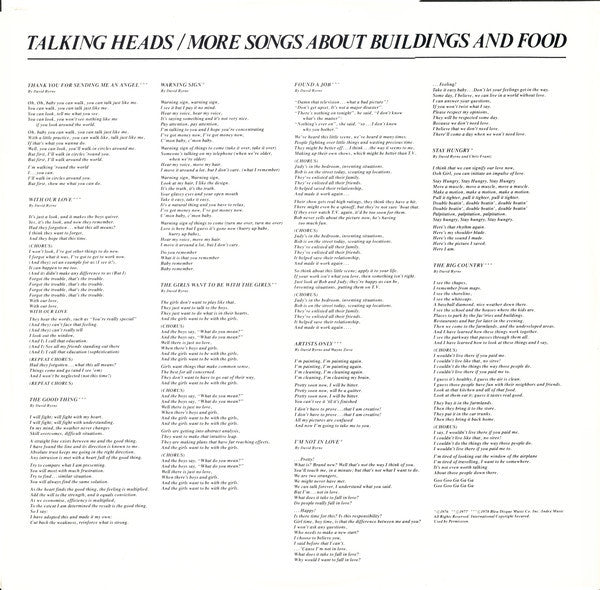 Talking Heads - More Songs About Buildings And Food