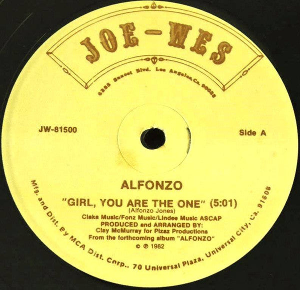 Alfonzo - Girl, You Are The One