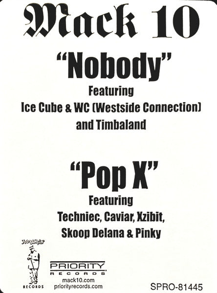 Mack 10 - Nobody / Pop X