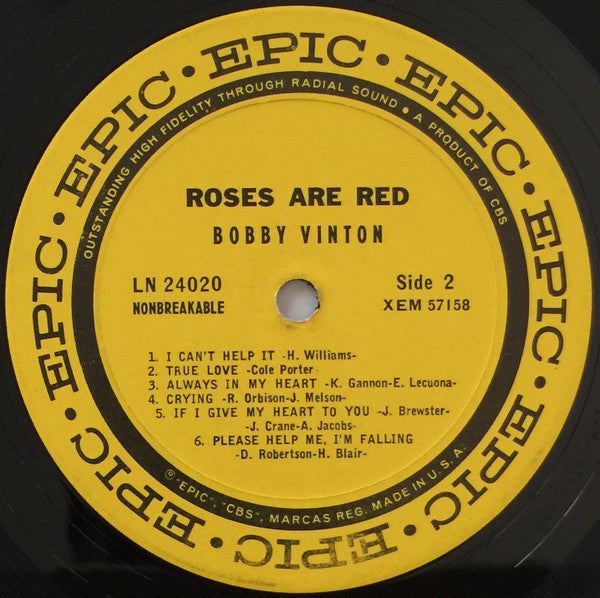 Bobby Vinton - Roses Are Red And Other Songs For The Young And Sentimental