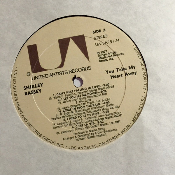 Shirley Bassey - You Take My Heart Away
