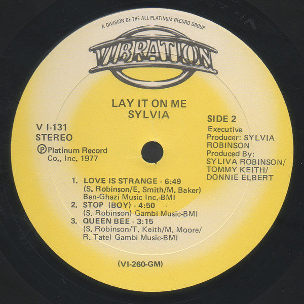 Sylvia Robinson - Lay It On Me