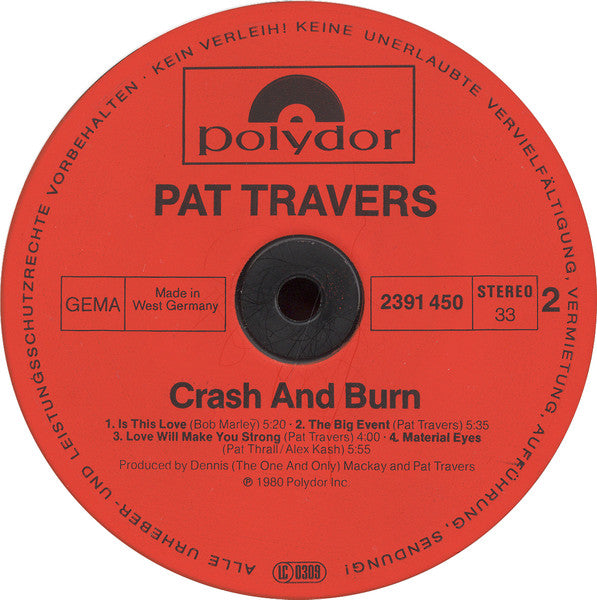 Pat Travers Band - Crash And Burn