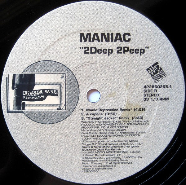 Maniac (7) - 2Deep 2Peep