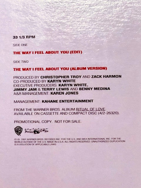 Karyn White - The Way I Feel About You