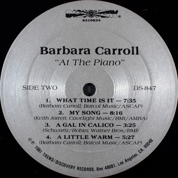 Barbara Carroll - At The Piano