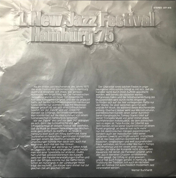 1. New Jazz Festival Hamburg '75