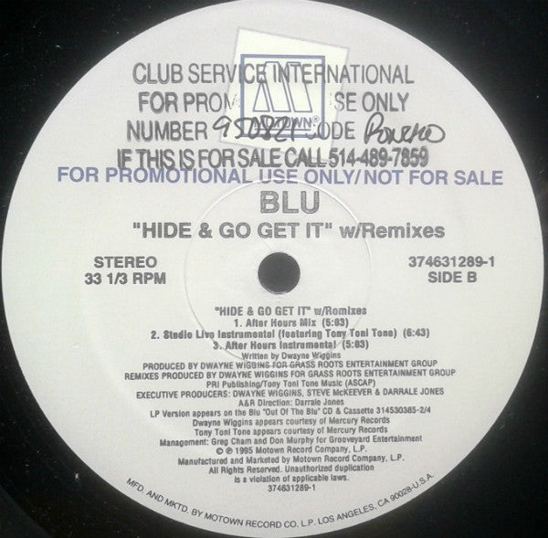 Blu (10) - Hide & Go Get It (Remixes)