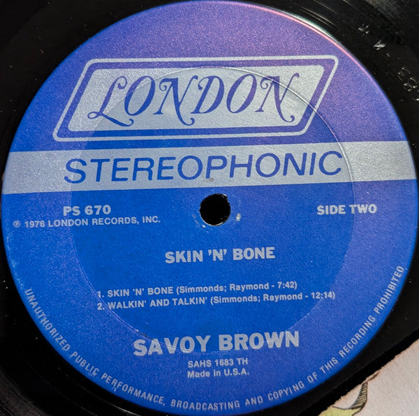 Savoy Brown - Skin 'N' Bone