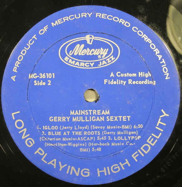 Gerry Mulligan And His Sextet - Mainstream Of Jazz
