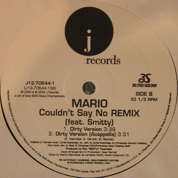 Mario - Couldn't Say No (Remix)