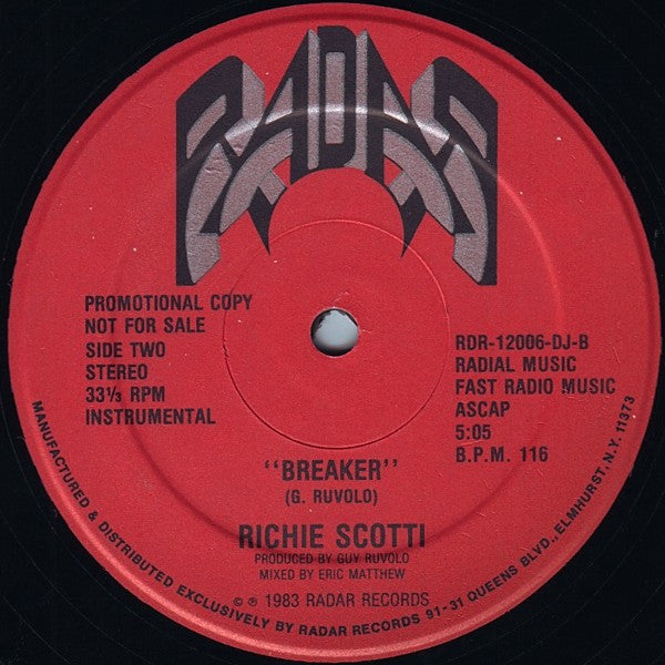 Richie Scotti - The Break / Breaker