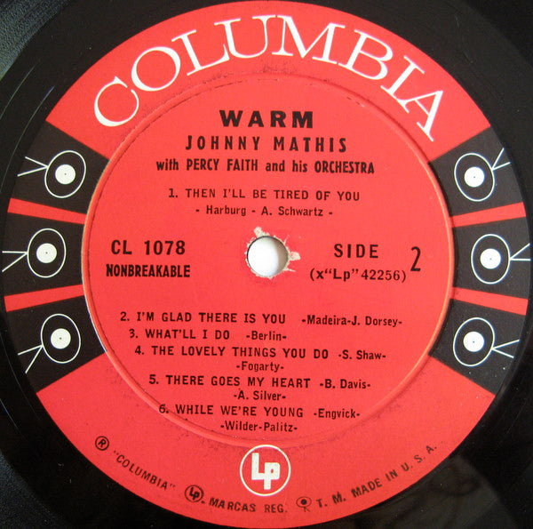 Johnny Mathis With Percy Faith & His Orchestra - Warm