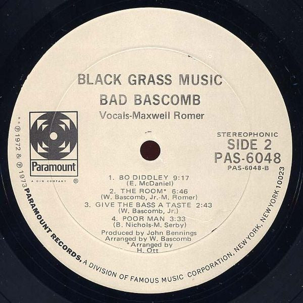 Bad Bascomb - Black Grass Music