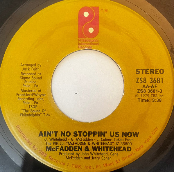 McFadden & Whitehead - Ain't No Stoppin' Us Now