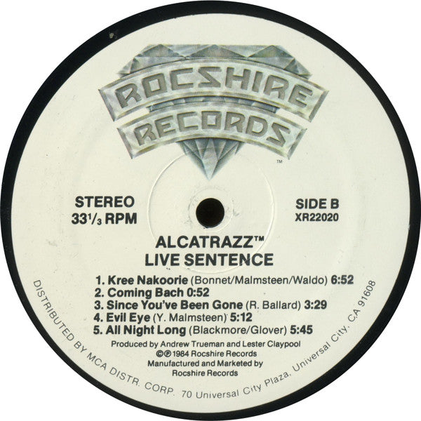 Alcatrazz - Live Sentence (No Parole From Rock 'n' Roll)