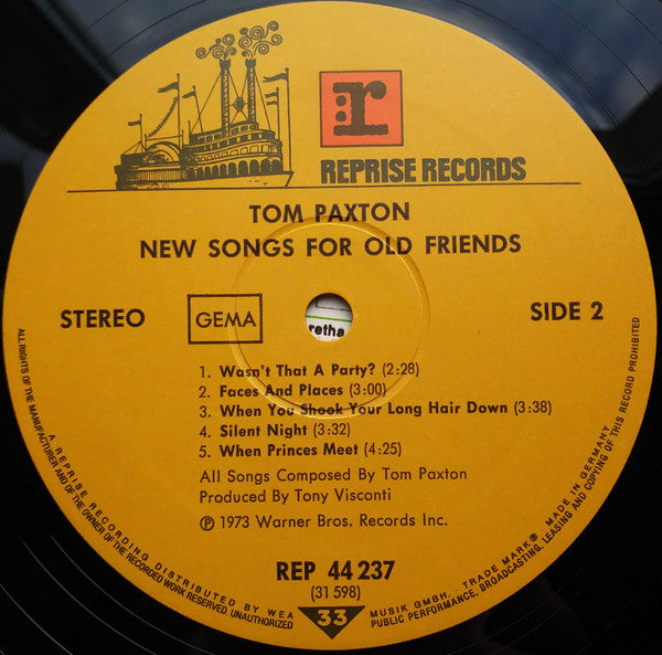 Tom Paxton - New Songs For Old Friends