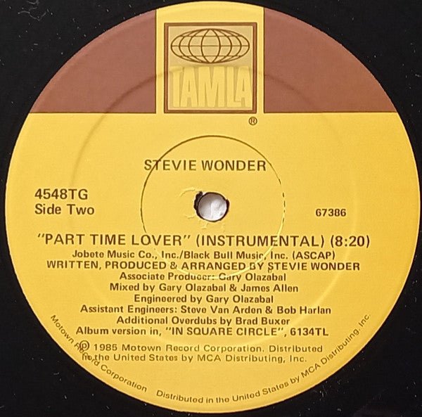 Stevie Wonder - Part-Time Lover (12" Version)