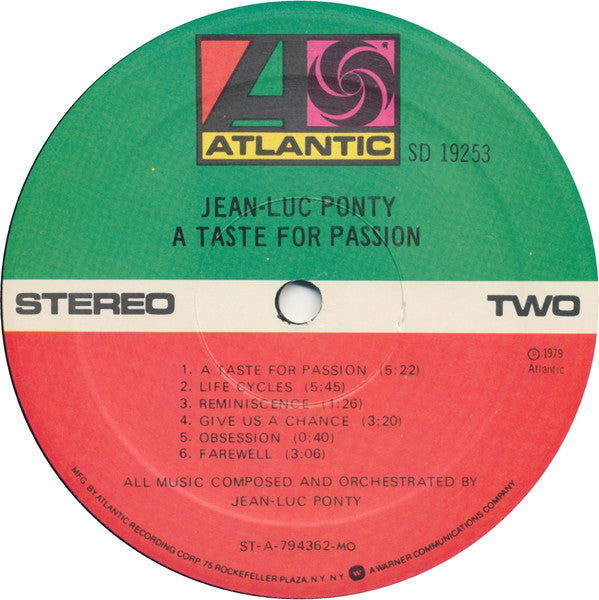 Jean-Luc Ponty - A Taste For Passion