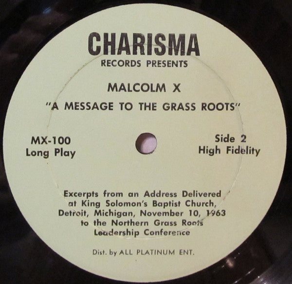 Malcolm X - Message To The Grass Roots